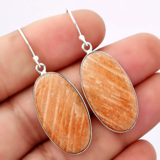 Natural Orange Amazonite Earrings E-1001 SDE88208