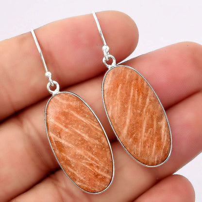 Natural Orange Amazonite Earrings E-1001 SDE88211