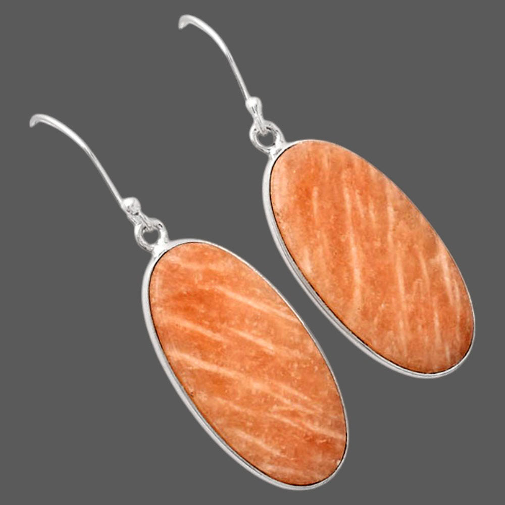 Natural Orange Amazonite Earrings E-1001 SDE88211