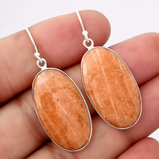 Natural Orange Amazonite Earrings E-1001 SDE88212