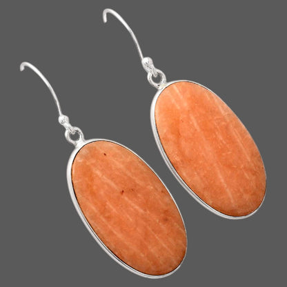 Natural Orange Amazonite Earrings E-1001 SDE88212