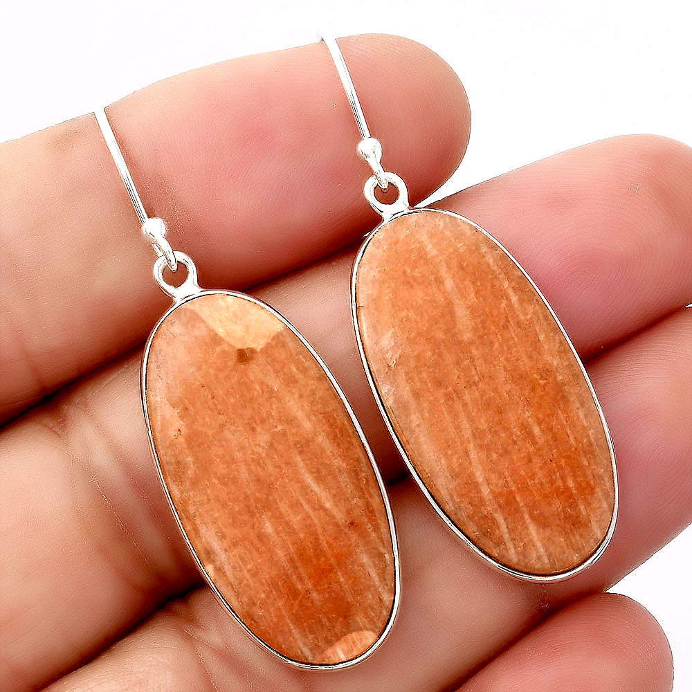 Natural Orange Amazonite Earrings E-1001 SDE88223