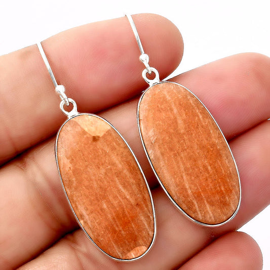 Natural Orange Amazonite Earrings E-1001 SDE88223