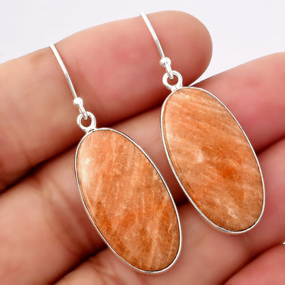 Natural Orange Amazonite Earrings E-1001 SDE88229