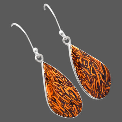 Natural Coquina Fossil Jasper India Earrings E-1001 SDE88230