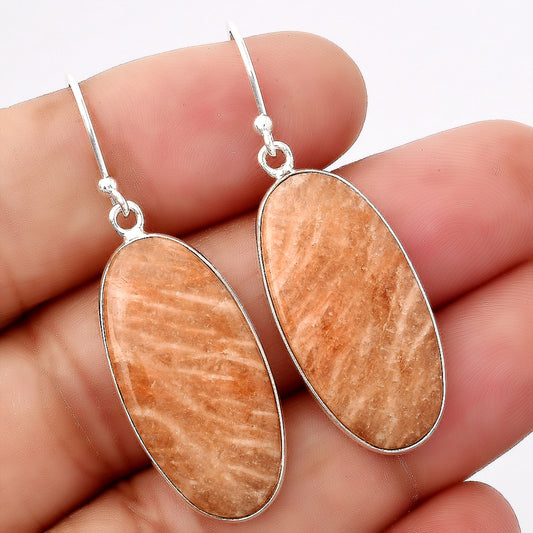 Natural Orange Amazonite Earrings E-1001 SDE88231