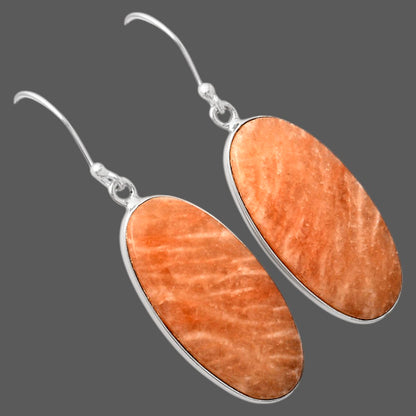Natural Orange Amazonite Earrings E-1001 SDE88231
