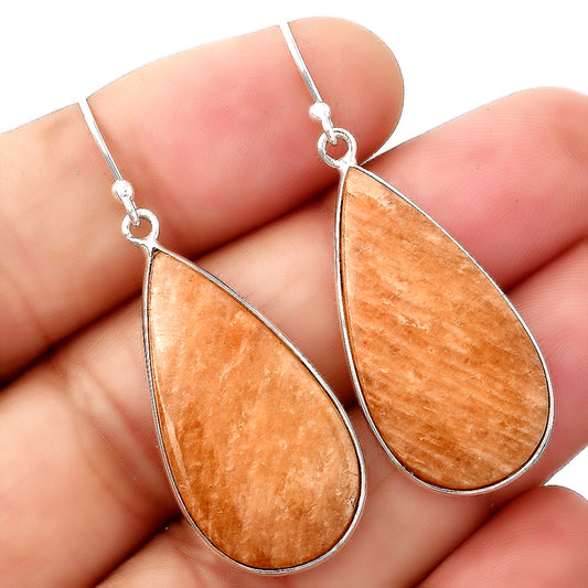Natural Orange Amazonite Earrings E-1001 SDE88235