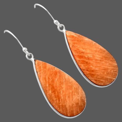 Natural Orange Amazonite Earrings E-1001 SDE88235