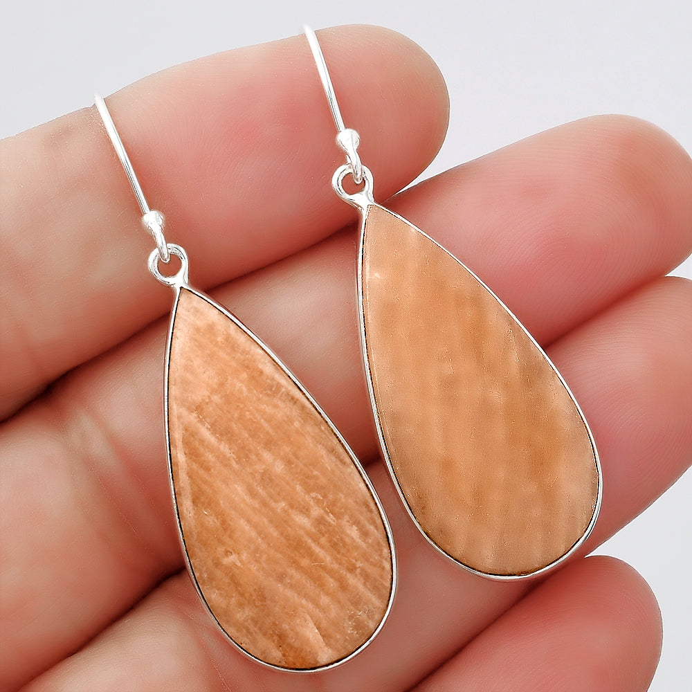 Natural Orange Amazonite Earrings E-1001 SDE88247