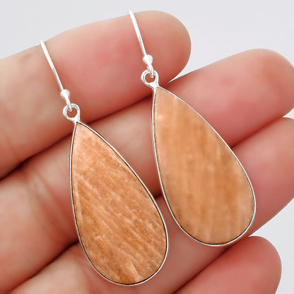 Natural Orange Amazonite Earrings E-1001 SDE88247