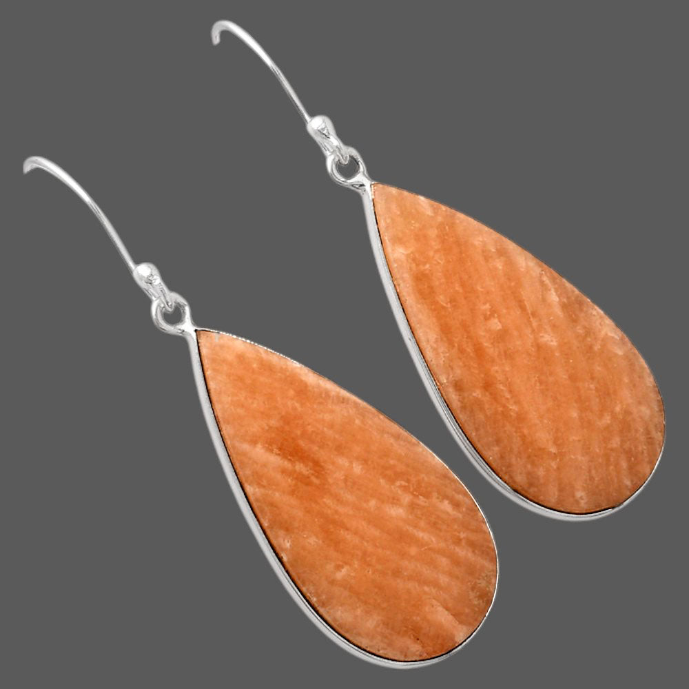 Natural Orange Amazonite Earrings E-1001 SDE88247