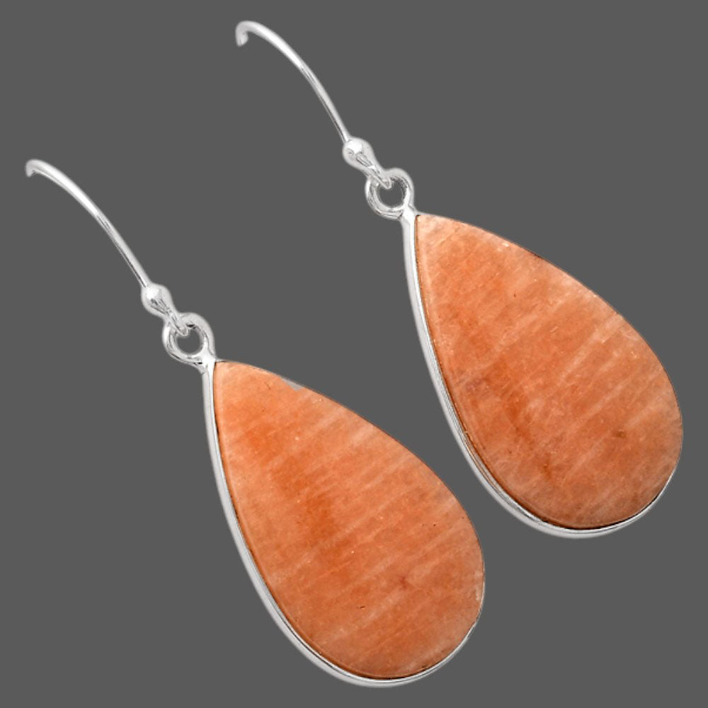 Natural Orange Amazonite Earrings E-1001 SDE88250