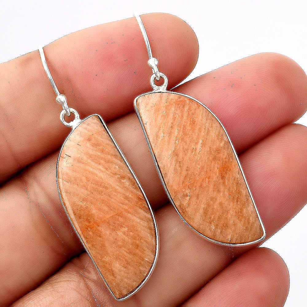 Natural Orange Amazonite Earrings E-1001 SDE88251