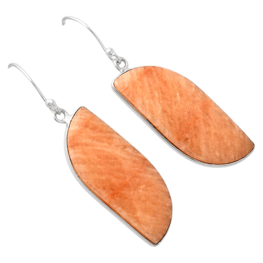 Natural Orange Amazonite Earrings E-1001 SDE88251