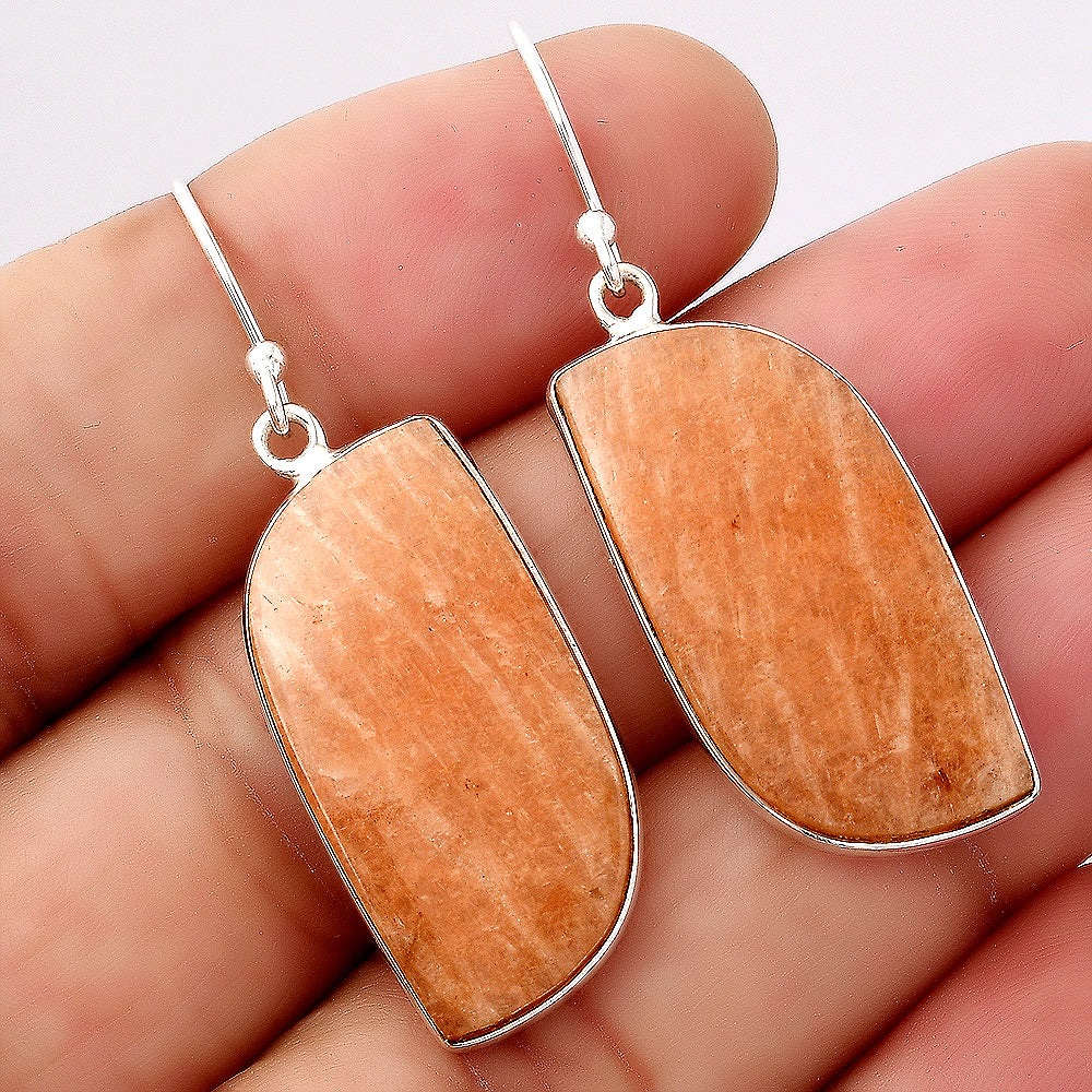 Natural Orange Amazonite Earrings E-1001 SDE88252
