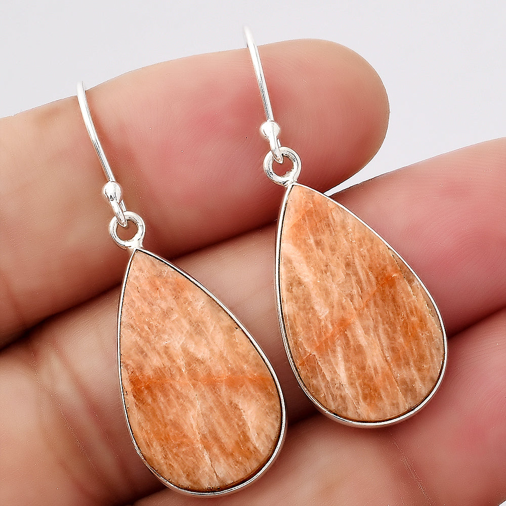 Natural Orange Amazonite Earrings E-1001 SDE88253