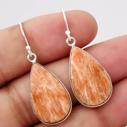 Natural Orange Amazonite Earrings E-1001 SDE88253