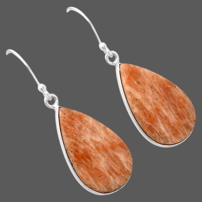 Natural Orange Amazonite Earrings E-1001 SDE88253