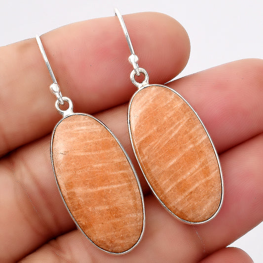 Natural Orange Amazonite Earrings E-1001 SDE88254