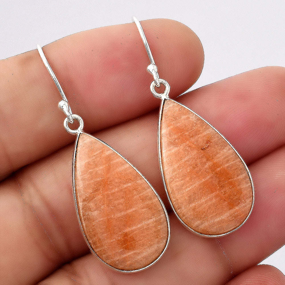 Natural Orange Amazonite Earrings E-1001 SDE88256