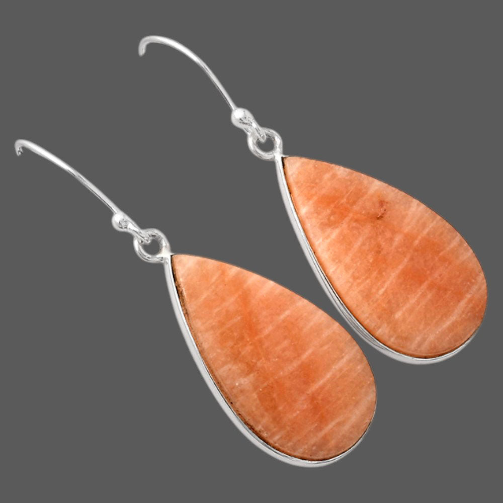 Natural Orange Amazonite Earrings E-1001 SDE88256
