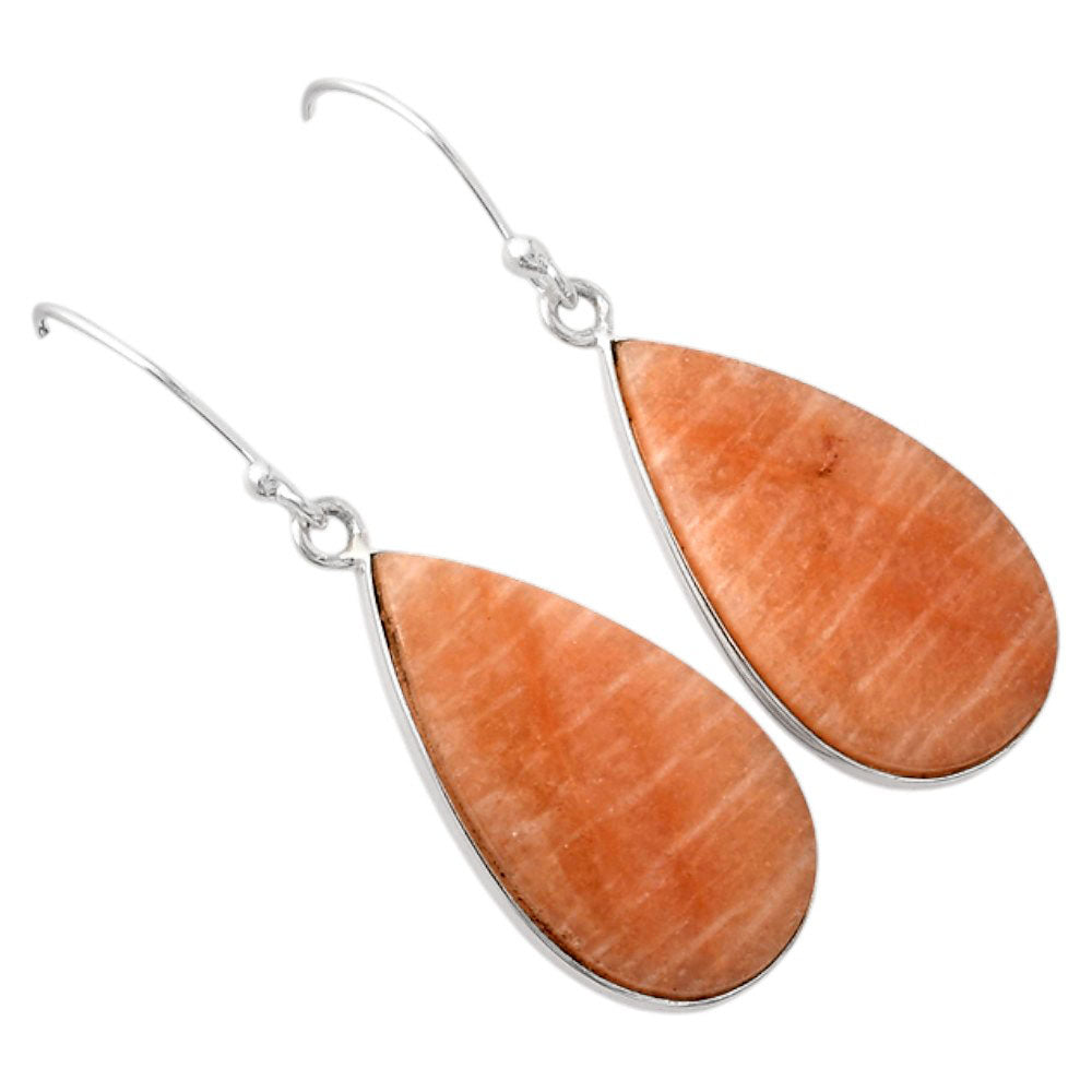 Natural Orange Amazonite Earrings E-1001 SDE88256