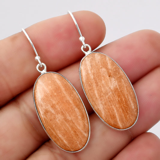 Natural Orange Amazonite Earrings E-1001 SDE88257