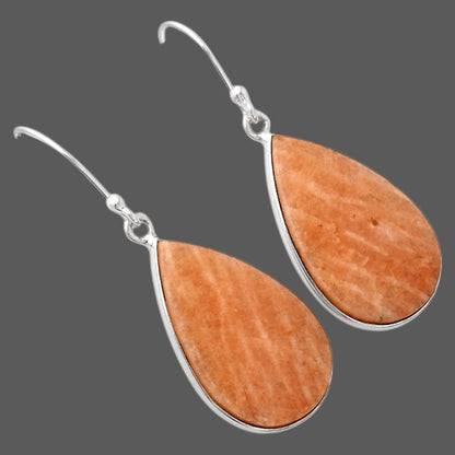 Natural Orange Amazonite Earrings E-1001 SDE88264