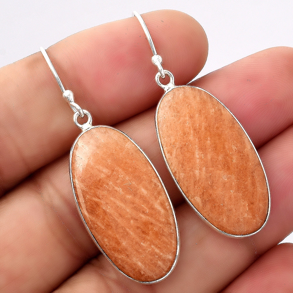 Natural Orange Amazonite Earrings E-1001 SDE88265