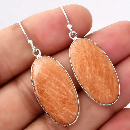Natural Orange Amazonite Earrings E-1001 SDE88265