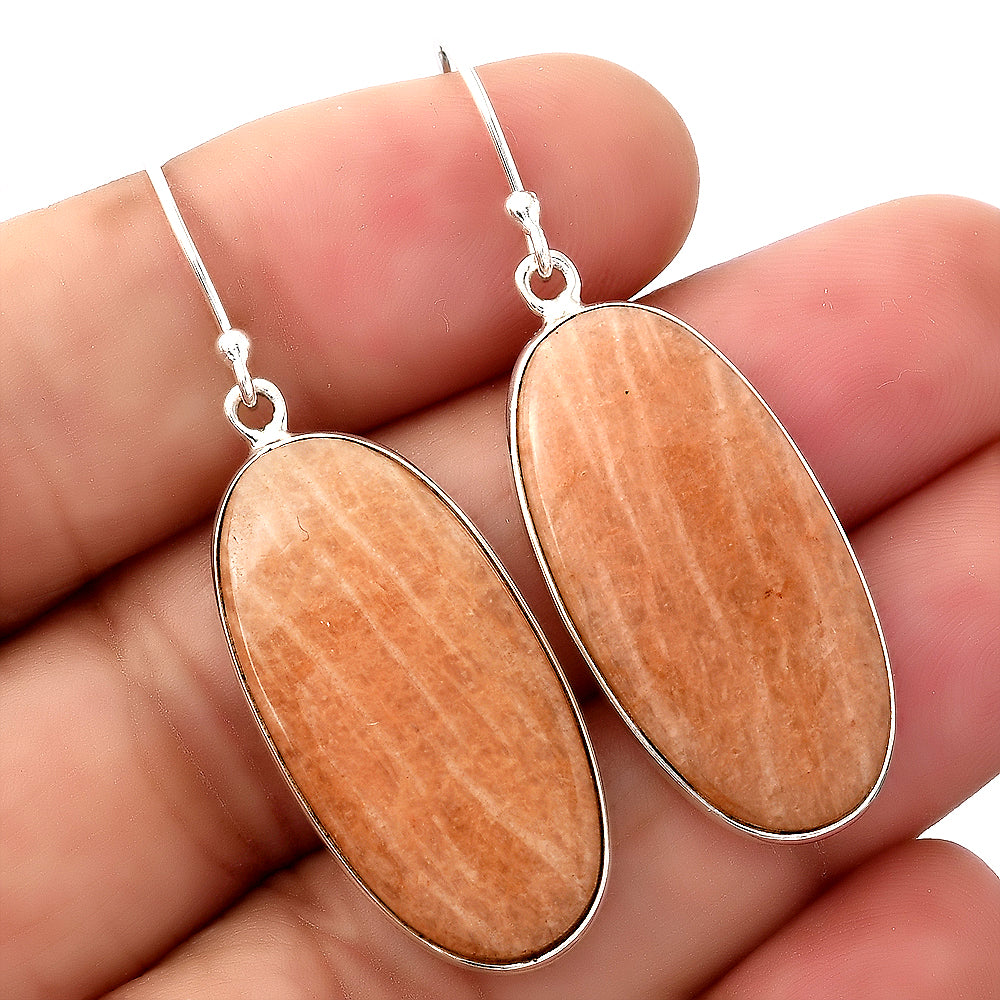 Natural Orange Amazonite Earrings E-1001 SDE88266