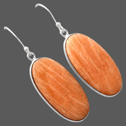 Natural Orange Amazonite Earrings E-1001 SDE88266