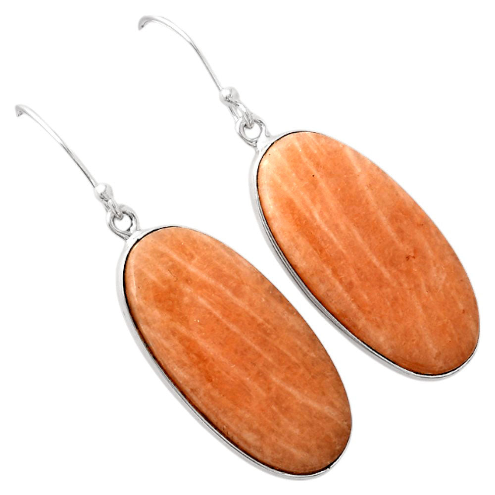 Natural Orange Amazonite Earrings E-1001 SDE88266