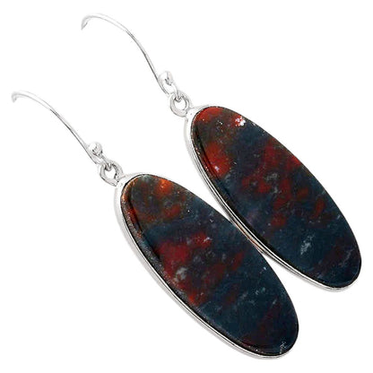 Natural Blood Stone - India Earrings E-1001 SDE88272