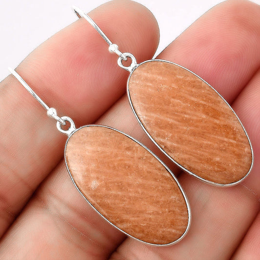 Natural Orange Amazonite Earrings E-1001 SDE88275