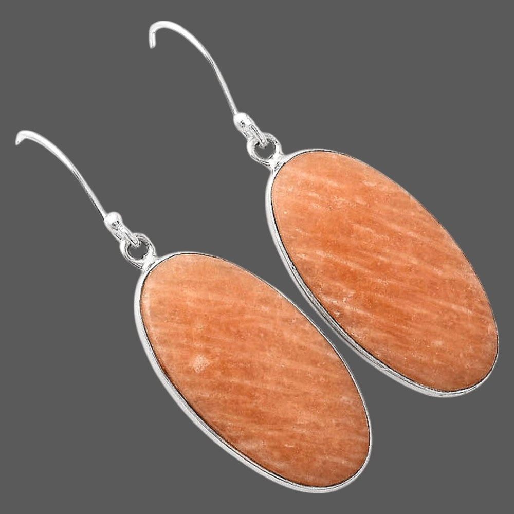 Natural Orange Amazonite Earrings E-1001 SDE88275