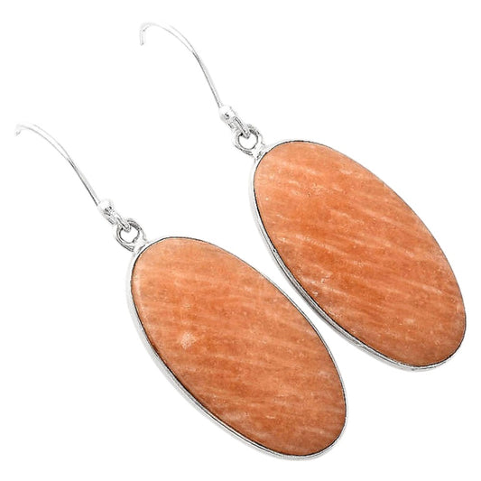 Natural Orange Amazonite Earrings E-1001 SDE88275