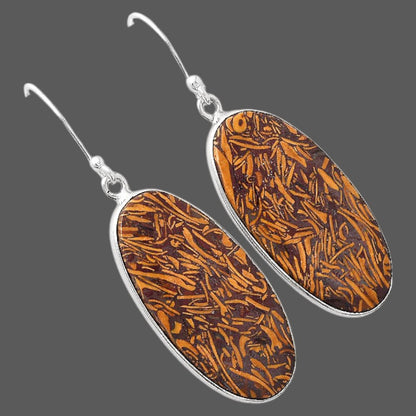 Natural Coquina Fossil Jasper India Earrings E-1001 SDE88303