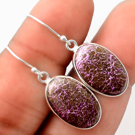 Natural Purpurite - South Africa Earrings E-1001 SDE88317