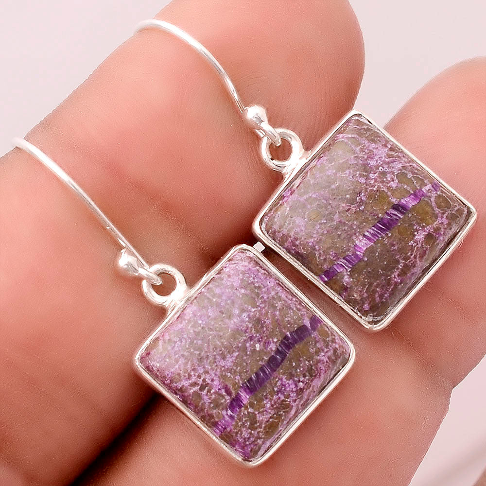 Natural Purpurite - South Africa Earrings E-1001 SDE88324