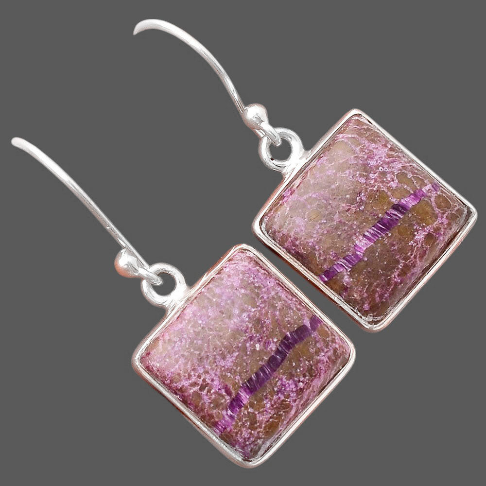 Natural Purpurite - South Africa Earrings E-1001 SDE88324