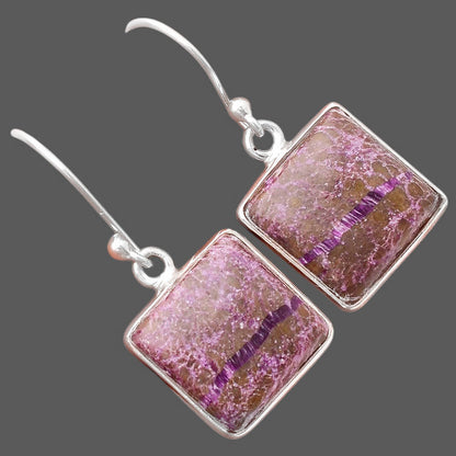 Natural Purpurite - South Africa Earrings E-1001 SDE88324