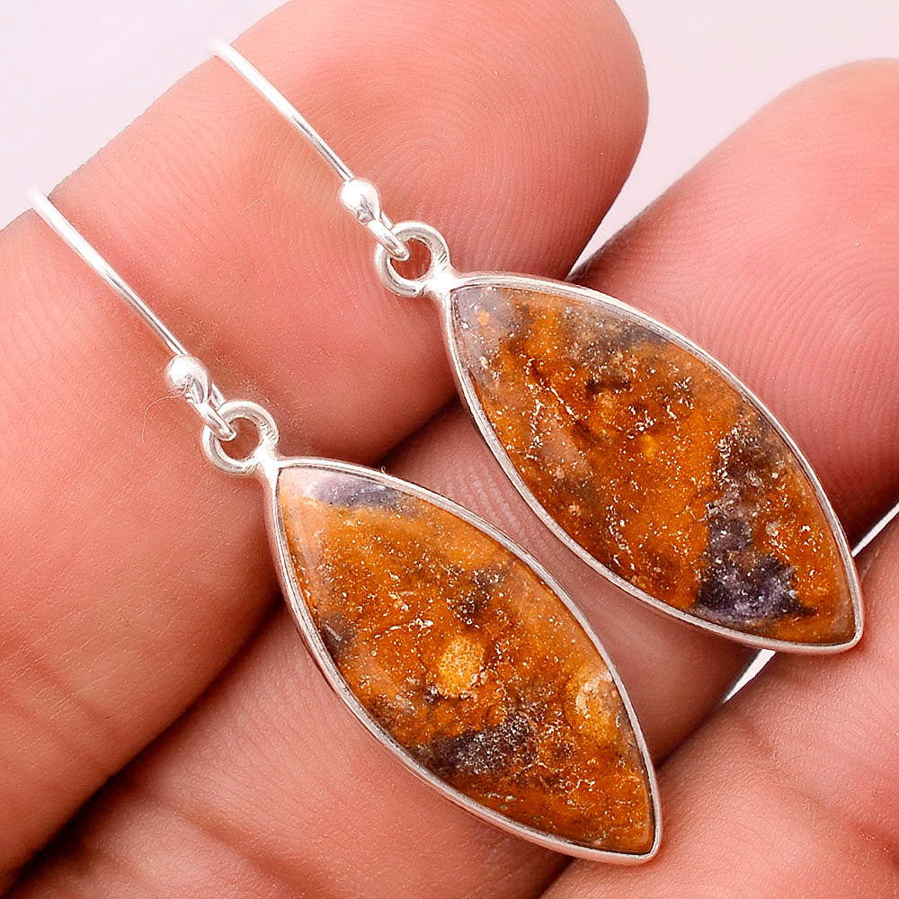 Natural Indian Blanket Jasper Earrings E-1001 SDE88330