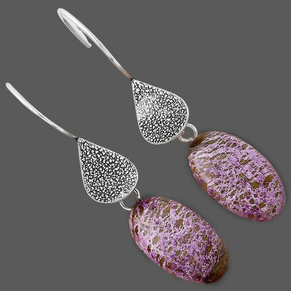 Natural Purpurite - South Africa Earrings E-1094 SDE88334