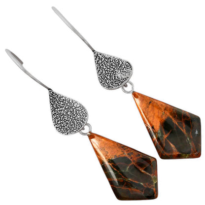 Natural Turkish Rainforest Chrysocolla Earrings E-1094 SDE88335