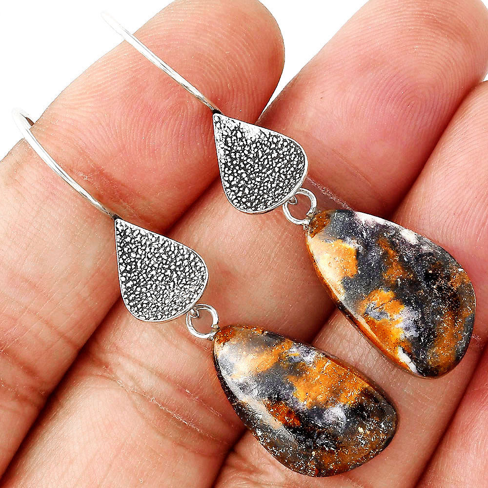 Natural Indian Blanket Jasper Earrings E-1094 SDE88341