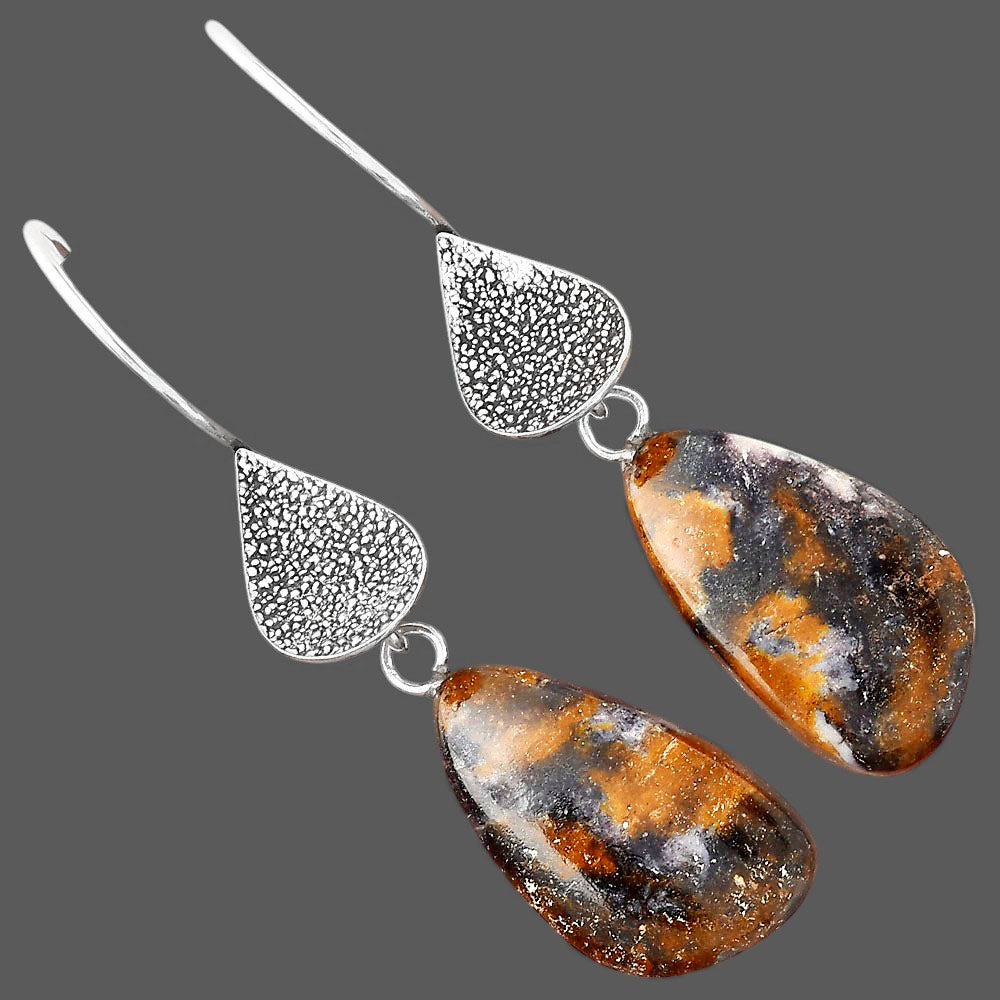 Natural Indian Blanket Jasper Earrings E-1094 SDE88341
