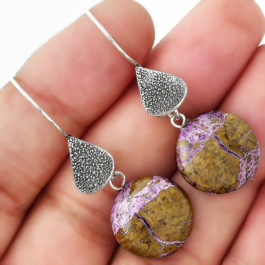 Natural Purpurite - South Africa Earrings E-1094 SDE88355