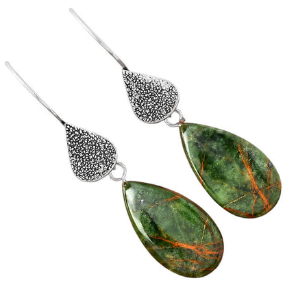 Natural Turkish Rainforest Chrysocolla Earrings E-1094 SDE88356